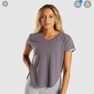 Gymshark Slounge Cinched Tee size S slate lavender